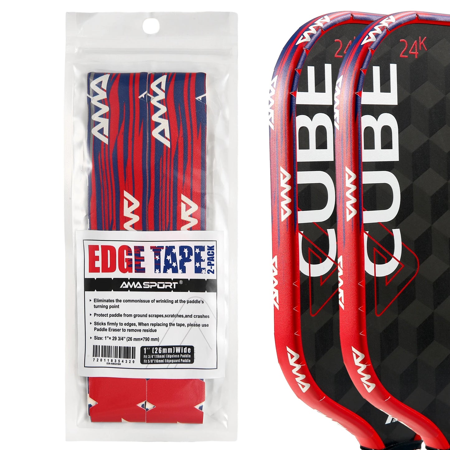 Pickleball Paddle Protection Tape - Paddle Head Edge Guard - Racket Edge Protection Tape -Pickleball Lead Tape- 2 Units Pack