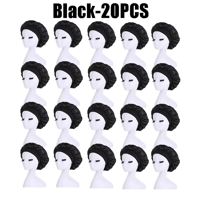Hundreds of High Elasticity Hair Care Cap Moon Hat Wrapped Headscarf Beauty Cap Shower Cap Female Nursing Satin Sleeping Cap
