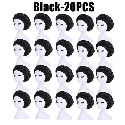 Hundreds of High Elasticity Hair Care Cap Moon Hat Wrapped Headscarf Beauty Cap Shower Cap Female Nursing Satin Sleeping Cap