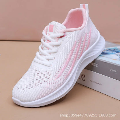 Women's Lightweight Running Shoes Summer Breathable Lace-Up Gym Walking Training  Cushioned Sole Non Slip Fatigue Relief Casual