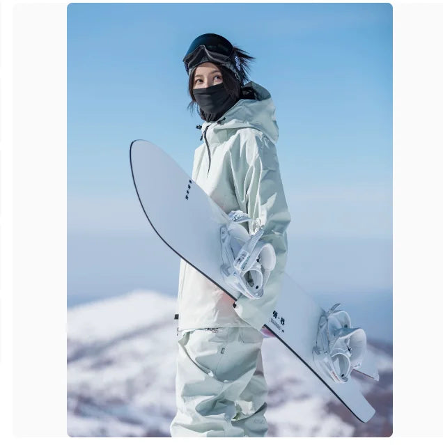 John snow 2024 New Male female couple Single and double board Ski suit set Loose type waterproof keep warm Ski pants ski jackets