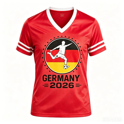 2026 Germany Soccer Jersey Unisex Breathable Quick-Dry Football Shirt World Cup Fans Casual Sports T-shirt