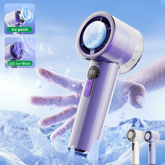 3600mAh Handheld Turbo Fan Portable Air Cooling Fan 199 Wind Speeds Adjustable Outdoor Personal Student Handheld Ice Fan
