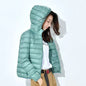 Winter Women Ultralight Thin Down Jacket White Duck Down Hooded Jackets Long Sleeve Warm Coat Parka Female Portable Outwear