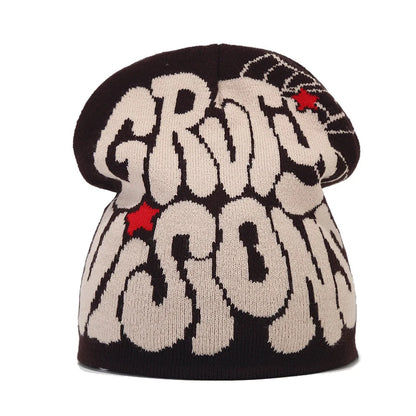 Bocca Beanie Y2K Knitting Hat For Men Women Warm Winter Autumn Letter Cartoon Streetwear Knitting Cap Hip Hop Gorras New Fashion