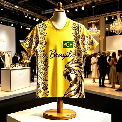 New 2026 Summer Brazil Football Jersey Unisex  Breathable Quick Dry Lightweight Sports Men's T-shirt Top Fashion Streetwear
