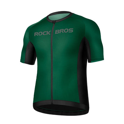 ROCKBROS Cycling Jersey Summer Bicycle Skin-Friendly Breathable Short Sleeve Sports Quick Dry Reflective Cycling Equipment
