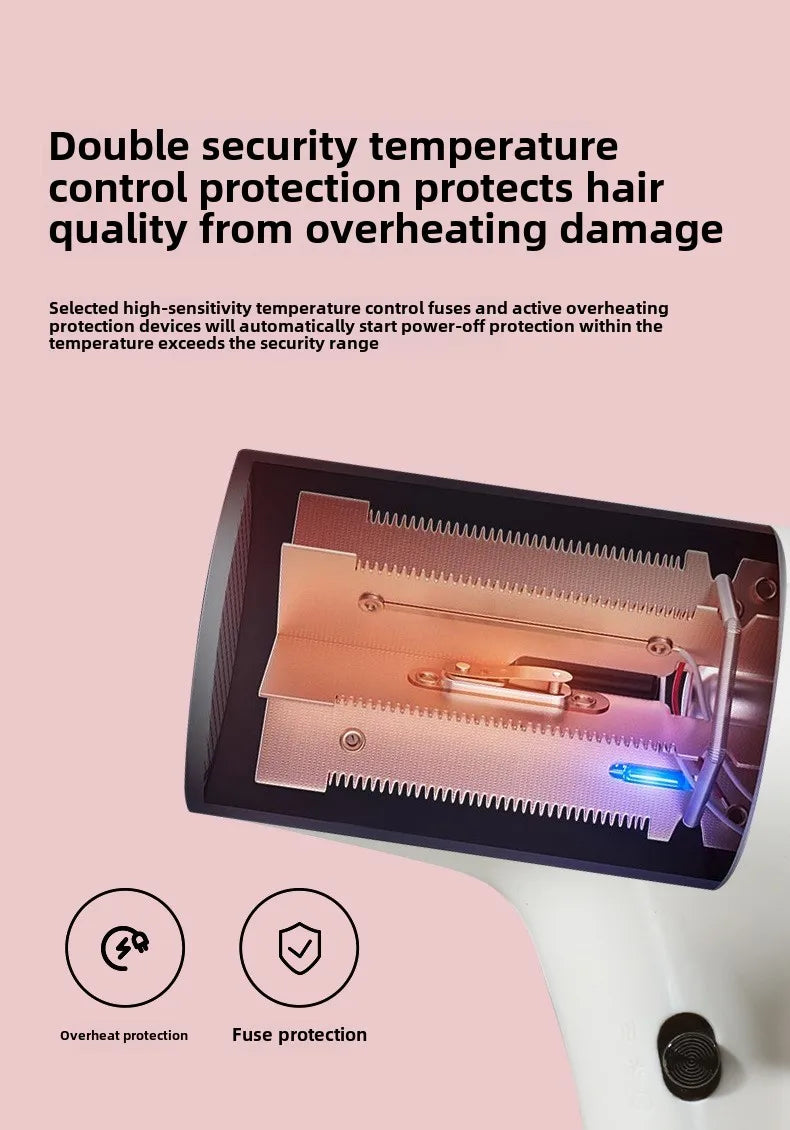 Wireless Portable Hair Dryer Professional Blow Dryer With Overheat Protection Mini Hair Dryer High power negative ion hair dryer