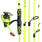 Sougayilang Portable 5 Section Red/yellow Fishing Rod Combo 170cm Fishing Rod and  1000 2000 3000 Spinning Reel Set