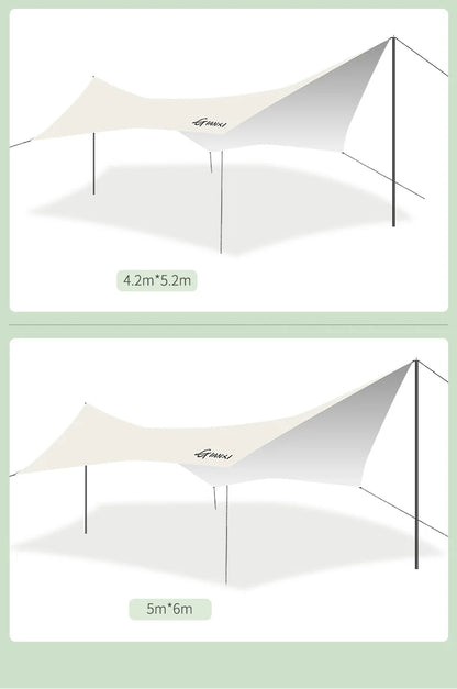 GIANXI Summer Ultralight Outing Camping Awning Gathering Picnic Rectangular Tent Portable Family Outdoor Beach Sunshade