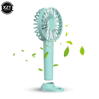 USB Mini Strong Wind Handheld Fan Portable and Quiet Rechargeable Hand Fan for Student Office Small Pocket Cooling Fans Supplies