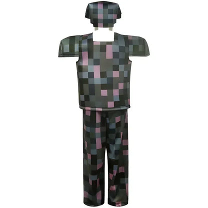 Carnival Party Dress Mask Classic Creeper Anime Game Character Set Diamond Armor Cosplay Costume Children's Clothing