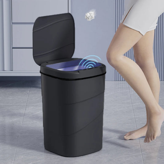 Smart Sensor Touchless Automatic Closing Trash Can Battery Powered for Kitchen Bathroom House Office