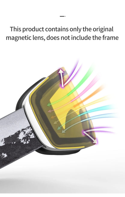 Replacement Ski Goggles Lenses Lens For COPOZZ Model-20101 Anti-fog UV400 Ski Glasses Snowboard Eyewear Lenses (Lens Only)