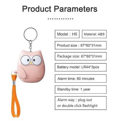 2025 Small and Easy To Carry Anti-attack Self-defence Alarm Rechargeable Battery Loud Key Chain 130db Personal Alarm