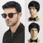 Short Natural Curly Hair For Male Young Men Heat Resistant Fiber Synthetic Wigs LM