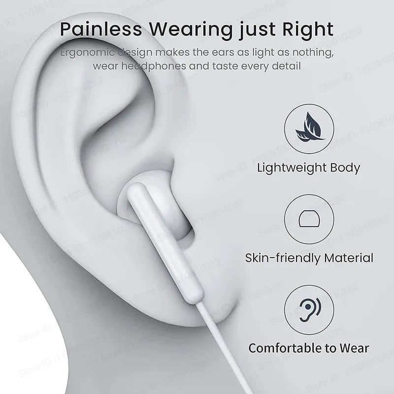 3.5mm In-ear Earbuds Earphone  Headphone with Microphone Stereo Earbuds Sports In-line Control For Phones MP3 MP4 PSP