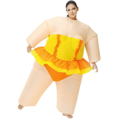 custom Adult Sumo Ballet Clown Inflatable Costumes Purim Halloween Christmas Anime Cosplay Costume Scary Mascot Party Dress ZML