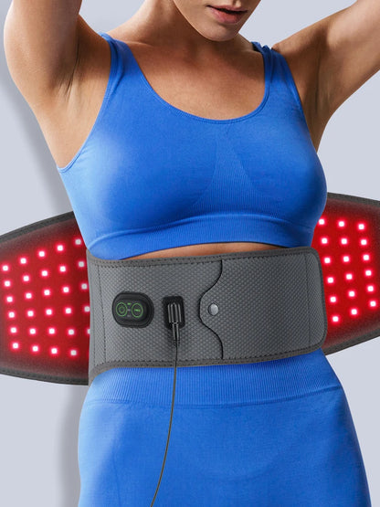 LED Red Light Belt 120Pcs 660nm & 850nm Beads Household Waist Belt Skin Rejuvenation Fatigue Reduction Direct Plug Power Supply