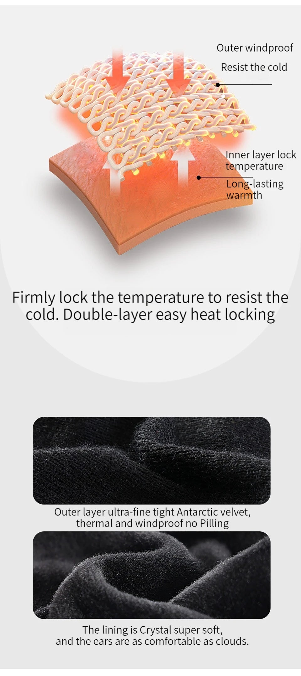 GTUBIKE Winter Unisex Thicken Warm Fur Earmuffs for Men Women Velvet Plush Ear Muffs Protector Outdoor Cycling Skiing, Black
