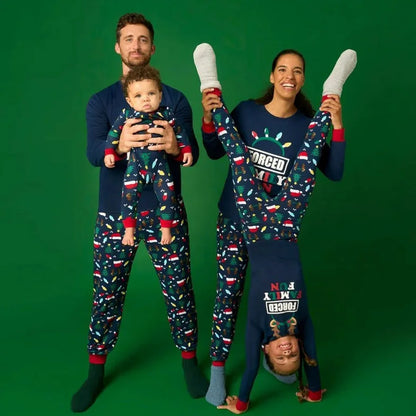 New Year's Costumes Family Matching Outfits Christmas Pajamas Mother Father Kids Clothing Set Baby Romper Xmas Family Look Pjs