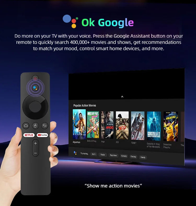 Q10 Android14 8K HDR10+ Smart TV Box Allwinner H313 128G Dual Wifi BT5.0 Set Top Box Media Player with Google Voice AssistantStreaming & Home Media PlayersGoWisse.com