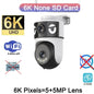 20MP 10X Optical Zoom WiFi6 Outdoor Security Cam Four Lens Three Screens Auto Tracking 6K Dual Len Waterproof WiFi CCTV Cam 10K
