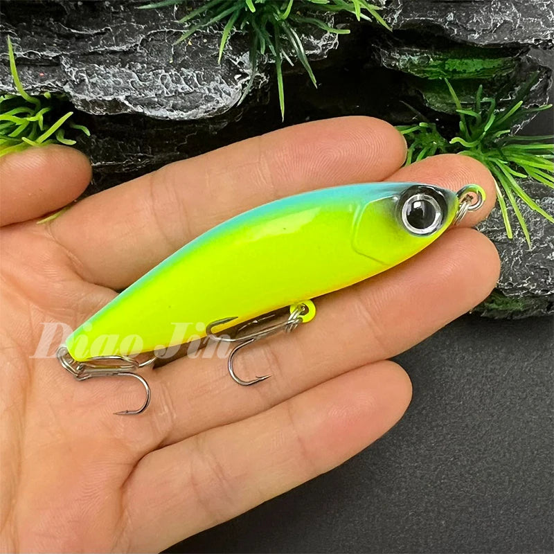 70mm 14g Pencil Fishing Lure Sinking Stickbait 3D Eyes Artificial Bait Long Casting Minnow Wobbler Bass Pike Fishing Tackle