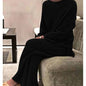 Women's Knit Lounge Sets Sweater Home Street Daily Basic Pure Simple Soft Sport Sweater Pant Fall Winter Round Neck Long Sleeve