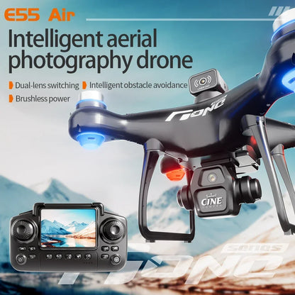 E55 Air Screen Control Drone Professional Wide RC Dron HD 4K Camera Foldable Helicopter Aircraft Quadcopter Drone Kid Gift Toys