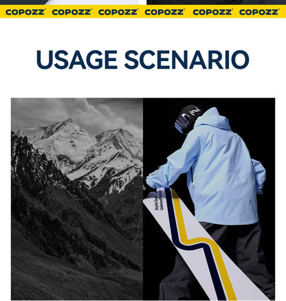 COPOZZ Skiing Coats Winter Warm Women Men Tracksuit Hooded Sports Snowboard Jacket Mountain Female Outwear Windproof Ski Clothes