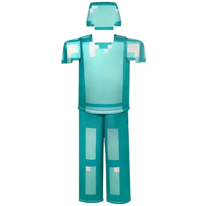 Carnival Party Dress Mask Classic Creeper Anime Game Character Set Diamond Armor Cosplay Costume Children's Clothing