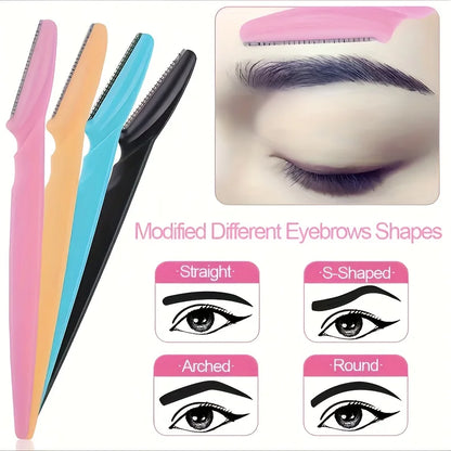 3/5/6/10/12 Piece Multi-Purpose Eyebrow Shaver Set - Gentle Facial Hair Trimmer Easy Grooming and Shaping Kit - Smooth Skin