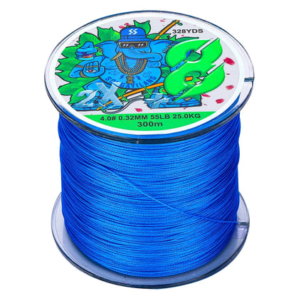 Sougayilang X8 300m Fishing Line 8 Strands Braided Fishing Line Abrasion Resistant Multifilament Carp Fishing Line 16-75LB
