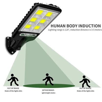 1/2/4/6PCS LED Solar Light Motion Sensor 117/108LED 3-mode Floodlight Outdoor Fence Light Street Courtyard Garden