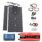 2000W Off-Grid Solar Complete Kit Power 100A Controller,110V 220V Inverter&10AH 30AH LiFePO4 Battery for Home/RV/Camping