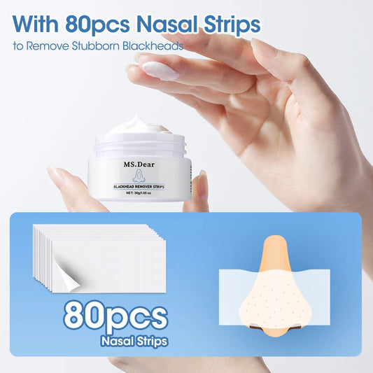 Nose Blackhead Remover Cream Pore Strip Tearing Mask Peeling Acne Cleaner Nasal Patch Black Dots Deep Deaning Skin Care Makeup