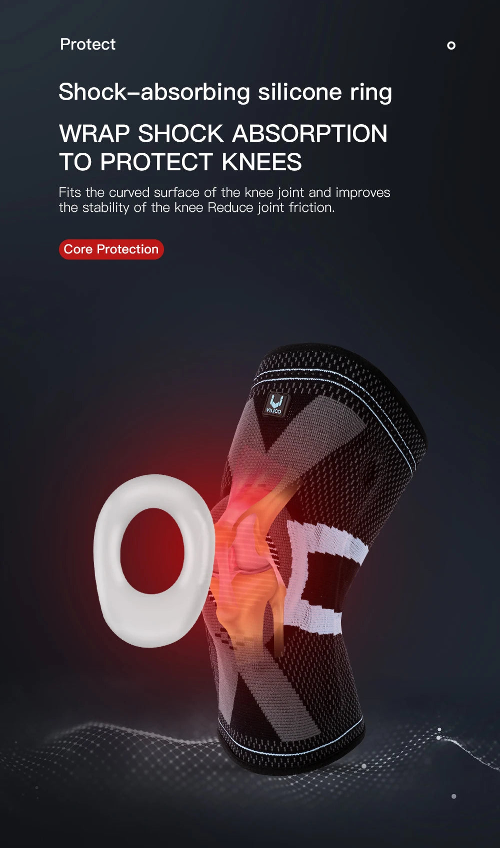 1 piece of compression knee pad, suitable for protecting men and women while running, knee support compression sleeve, sports an
