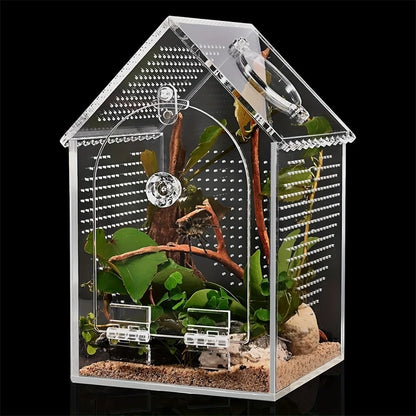 Transparent Acrylic House Insect Habitat Box Waterproof Sealed Reptile Feeding Terrarium For Kids Hobbyist Lab Science Gift