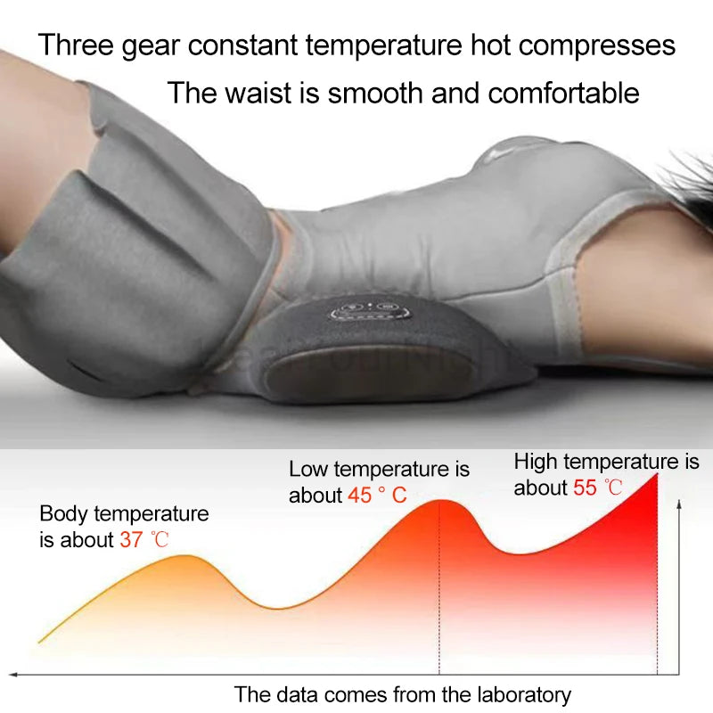 Waist Pillow Pad, Electric Massage, Lying Flat Waist Pain Waist Support, with Heating, Vibrating Features.
