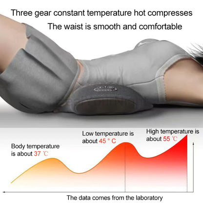 Waist Pillow Pad, Electric Massage, Lying Flat Waist Pain Waist Support, with Heating, Vibrating Features.