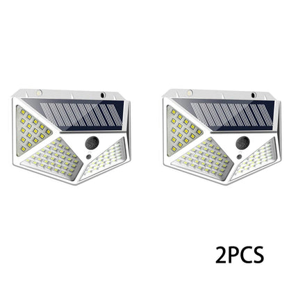 1-12 Pack Solar Lights Outdoor 100 LED Wall Lamp Motion Sensor Lights Waterproof Solar Street Light for Garden Porch Yard Garage