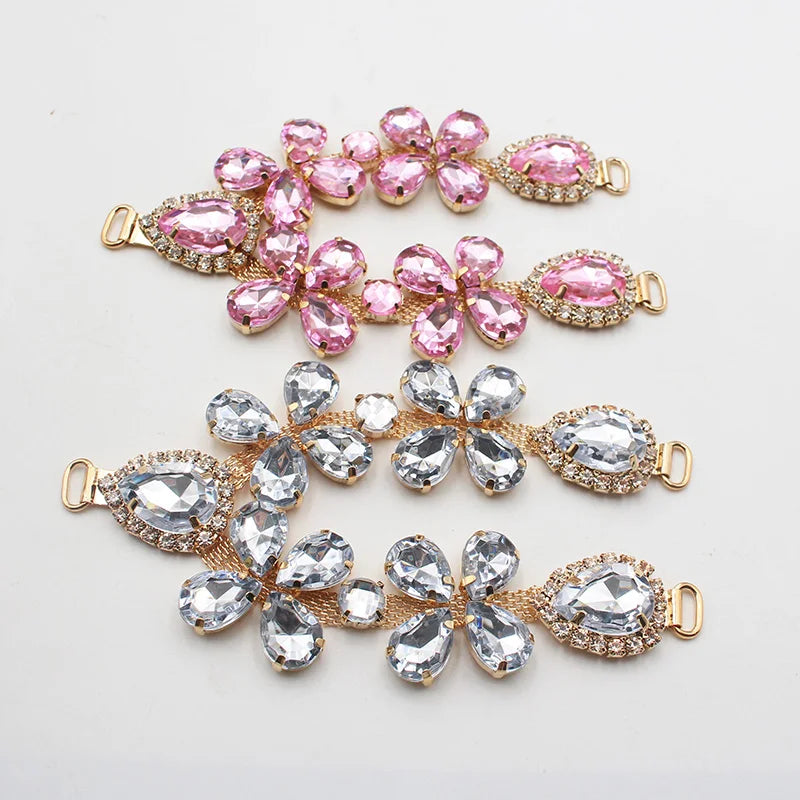 1 pcsOf Fashionable Rhinestone Metal Slipper Chains And Bread Shoes Bikini Women's Shoes Metal Slippers Women's Open Toe