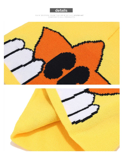 Bocca Beanie Y2K Knitting Hat For Men Women Warm Winter Autumn Letter Cartoon Streetwear Knitting Cap Hip Hop Gorras New Fashion