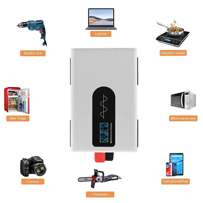 8000W 10000W 12000W Pure Sine Wave Inverter 12V 24V 48V 60V To AC 220V 110V Car Power Inverters Solar Off Grid Inverters