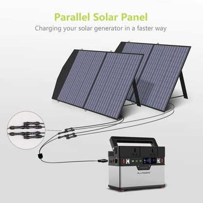 ALLPOWERS SP027 Foldable Portable Solar Panel 100W / 200W Solar Battery Charger Outdoor Emergency Backup Power for Camp RVs Home