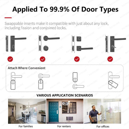 RAYKUBE A1 Pro Tuya BEL Smart Door Lock Set with Fobs/ Keypad/ Smart Key Tuya Remote Unlock Work with Alexa Google Assistant