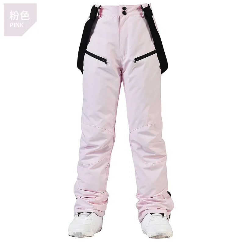 Women's and Men's Ski Pants Windproof Waterproof Snowboarding Pants Winter Outdoor Warm Snow Sports Pants Men Women Skiing