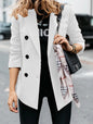 Women's spring style European and American long sleeved double row button suit women's jacket cardigan