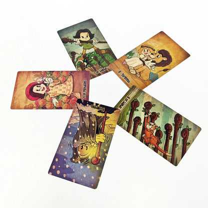 Hot Selling New 12x7cm Old School Tarot Cards A 78 Deck Oracle Leisure Entertainment Card Family Gathering Divination Board Game